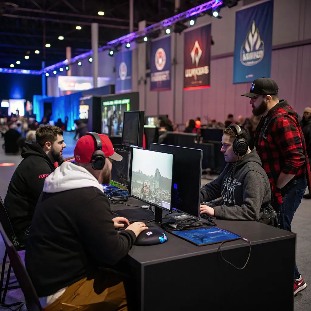 Comunidad gamer en evento